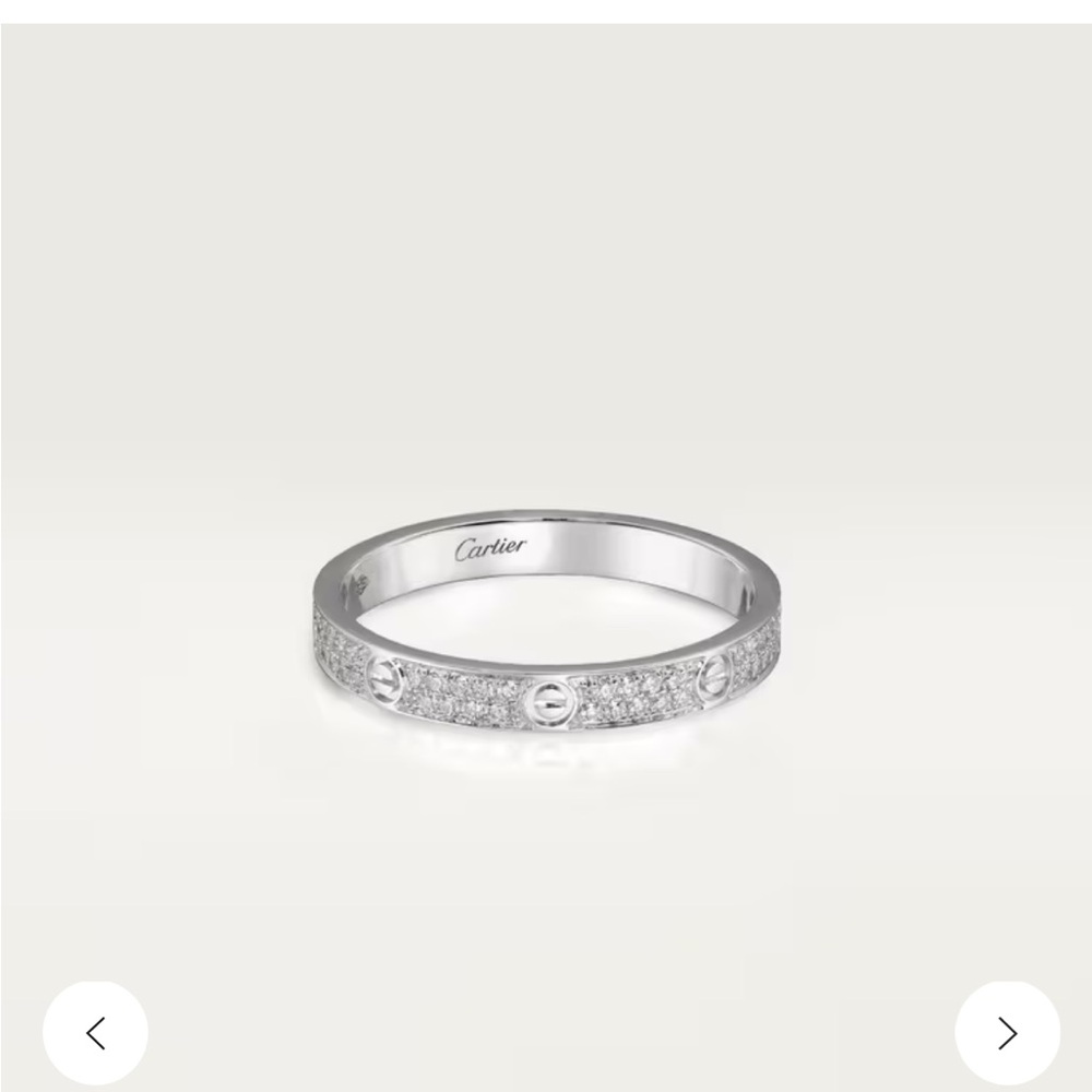 Cartier Silver Diamond Ring